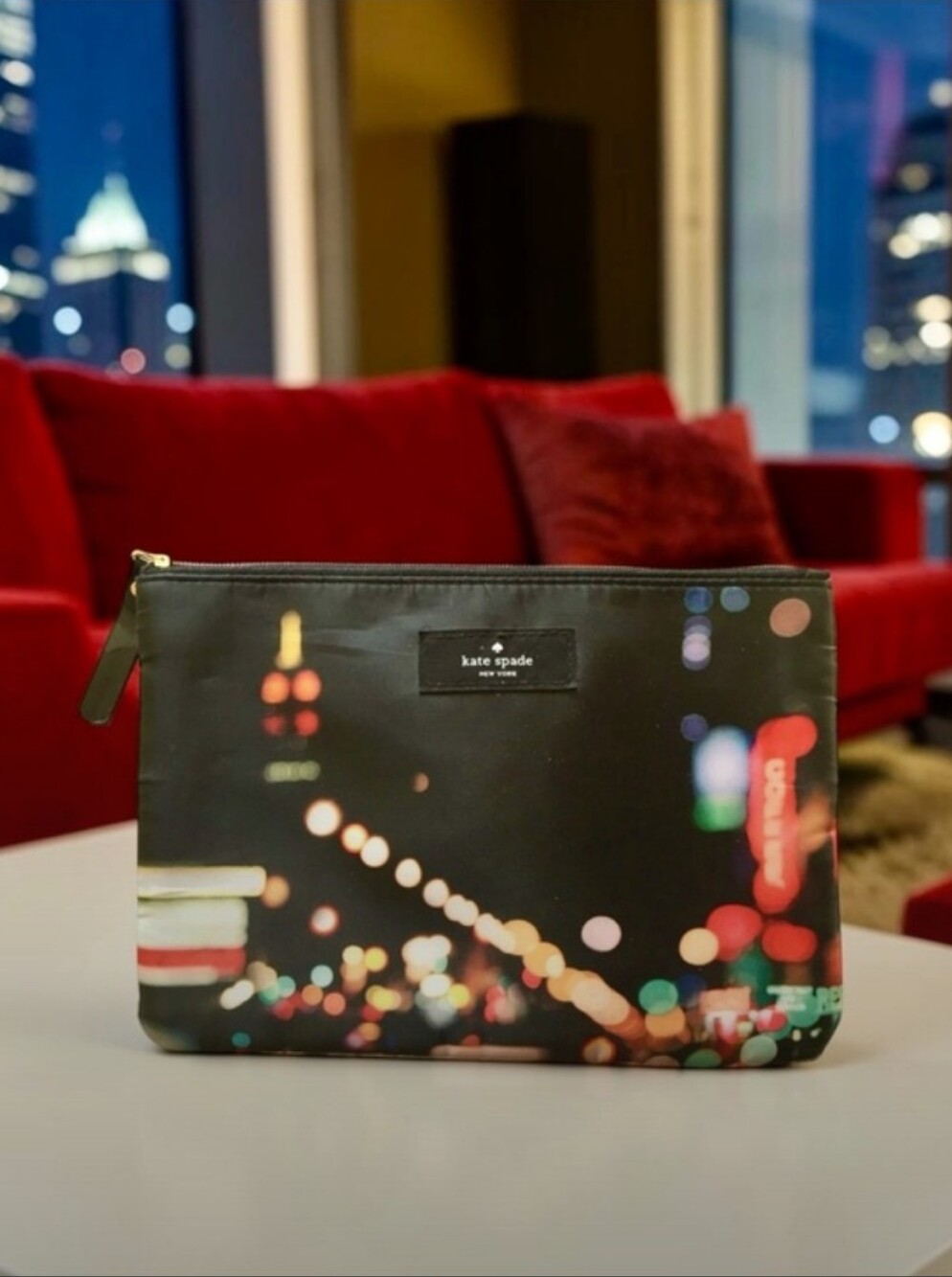 Kate Spade X Qantas- RARE Collab  "Bright Lights Big City" Clutch (Multicolor)❤️
